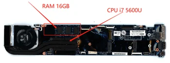 KEFU Lenovo X1 Anglies Nešiojamojo kompiuterio motininė Plokštė 13268-1 448.01430.001 FRU 00HN991 PROCESORIUS I7 5600U RAM 16GB Išbandyti Darbo