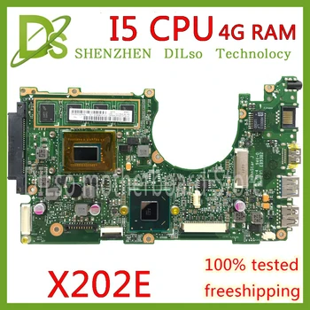 KEFU x202e Už ASUS S200E X202E X201E X202EP Vivobook Plokštė REV2.0 I5 CPU 4G RAM borto Bandymo darbai