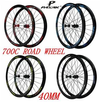 Kelių dviračių wheeles itin lengvo aliuminio keturių perlin plokšti stipinai, 3.0 lenktynių 40 ratlankiai kelių dviratį varantys 700C su F/V