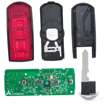 Keyecu 3PCS Smart Remote Key 4 Mygtuką 315MHz ID49 Chip FOB už Mazda 3 6 Miata 2016 FCC: SKE13D01 (