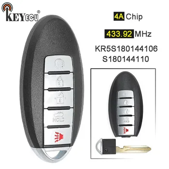 KEYECU 433.92 MHz FCC ID: KR5S180144106 S180144110 Pakeitimo Smart Nuotolinio Automobilio Raktas Fob 5 Mygtuką 