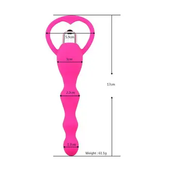 Kieme silikonas vibracijos traukti karoliukai analinis vibratorius anal plug traukti karoliukai sekso žaislai suaugusių prekes