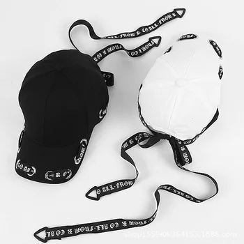 Kieto Juoda Beisbolo Kepurės Korėja Logotipas Diržo Hip-Hop Snapback Skrybėlės Suaugusiųjų Paauglys Atsitiktinis Kaulų Casquette Gorros Trucker Skrybėlės