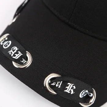 Kieto Juoda Beisbolo Kepurės Korėja Logotipas Diržo Hip-Hop Snapback Skrybėlės Suaugusiųjų Paauglys Atsitiktinis Kaulų Casquette Gorros Trucker Skrybėlės