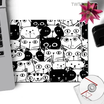 Kilimėlis didelis skatinimo kates juodos ir baltos komfortą mažos pelės mygtukai žaidimų pelės mygtukai Anime Harajuku estetika biuro apdailos