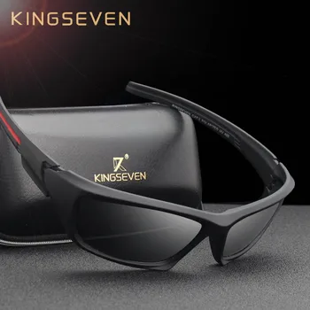 KINGSEVEN Prekės 2019 Vyrų Poliarizuoti Akiniai nuo saulės TR90 Rėmelis Naktinio Matymo Veidrodis Akiniai, Saulės akiniai Vyrų Akiniai lunette de soleil