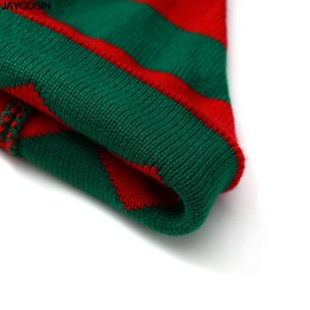 Kinted Kalėdų Elf Skrybėlę Raudonos Ir Žalios spalvos Dryžuotos Su Baltu Pom Pom Ir Elfų Ausis Vienas Dydis Tinka Labiausiai Kalėdų Kepurės Kalėdų Skrybėlę 9109