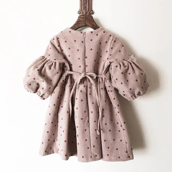 Kinų stiliaus velvetas purus suknelė, amžius 1 - 8 metų kūdikių mergaitės, ilgomis rankovėmis suknelę, rudenį, žiemą, vaikų drabužiai vaikams frocks