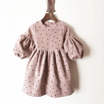 Kinų stiliaus velvetas purus suknelė, amžius 1 - 8 metų kūdikių mergaitės, ilgomis rankovėmis suknelę, rudenį, žiemą, vaikų drabužiai vaikams frocks