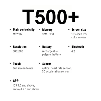 KIWITIME T500+ Plius 44mm SmartWatch 1.75 colių begalinis, Ekrano, telefonas, Širdies ritmo Papildomą Žiūrėti Veido