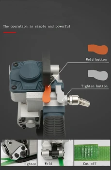 Kišeninis Pneumatinės Surišimo Mašina B19 PP, PET Plastiko, Suveržiamųjų Įrankis