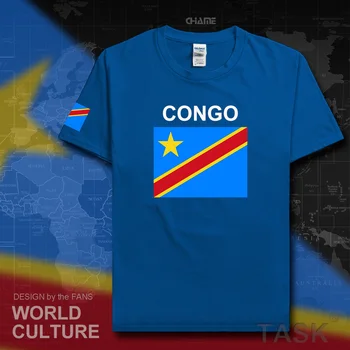 Kongo DR vyrų t shirts 2017 megztiniai tautos komanda medvilnės t-marškiniai, sporto drabužiai tee šalies viršūnės COD KDR DROC Kongas (Kongo Kinsha