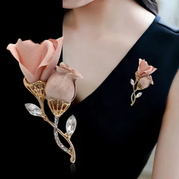 Korėjos Aukštos kokybės Audinio Meno Gėlių Segė Moterų Vestuvių Sagės Smeigtukai Mados Apykaklės, Marškinėliai, Kailio Sagės Papuošalai, Aksesuarai