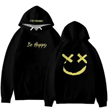 Kpop bliuzono Smiley veido hoodie Velnio šypsena veide 3d Juoda Balta vaikai hoodie Megztiniai Vyrams, Moterims, hip-hop Bboy mados Hoodies