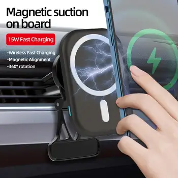 Krovimo Animacija Langą 15w Magnetinio Belaidžio Automobilinio Įkroviklio Stovas iPhone 12 Por Max/12 Mini/12 Pro Magnetic Automobilinis Telefono Laikiklis