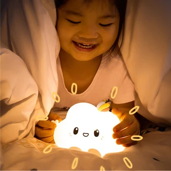 Kūdikis Naktį Šviesa Palieskite Jutiklio Minkštas LED Wall Darželio Lempa LED Debesis naktinė lempa Vaikams, Vaikų Gimtadienio Dovana Kambario Dekoro