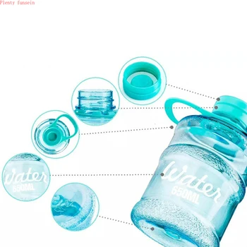 Kūrybinės naujų didelės talpos plastiko puodelis mini kibirą nešiojamų nuotėkio įrodymas, 650ml mielas vandens butelį geriamojo sultys didelis
