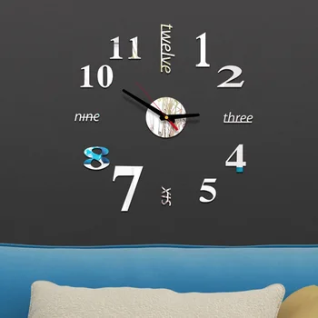 Kūrybos akrilo sieninis laikrodis / asmeniniams 3D sieninis laikrodis / home akrilo laikrodis apdaila