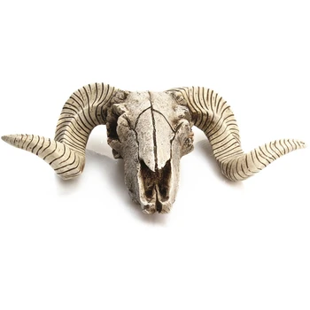 Kūrybos Dervos Avių Galvos Kaukolės Galvą Sienos Kabo 3D Gyvūnų Longhorn Skulptūra Figūrėlės Amatų Ragai Namų Puošimas Ornamentais