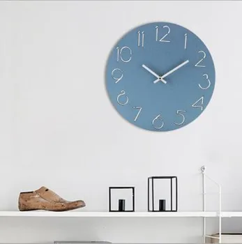 Kūrybos Pigūs Sieninis Laikrodis Kambarį Minimalistinio Modernaus Namuose Ištisus Asmenybės Silent Sodo Pušies Medžio Masyvo, Skirta Mados
