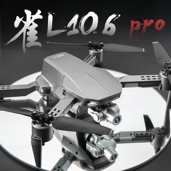 L106PRO GPS Drone 4K HD Kamera Profesinės aerofotografija RC Sulankstomas Quadcopter Dvi Ašis Anti-Shake Gimbal 1200m