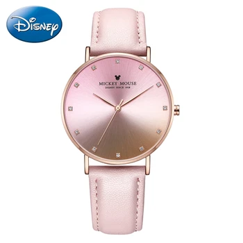 Lady Mielas Gradiento Spalvos Oda atspari Vandeniui Kvarciniai Laikrodžiai Moterų Prabanga Disney Mickey Mouse Madinga Žiūrėti moterų Mados Laikrodžiai