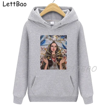 Lana Del Rey Moterų Hoodies Rudens Žiemos Viršų Spausdinti Marškinėliai Ilgomis Rankovėmis Korėjos Stiliaus Megztinis Palaidinukė Atsitiktinis Palaidų Moterų 2020 M.