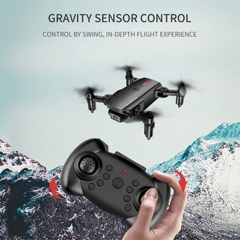 LAUMOX P2 Mini Drone Wifi FPV 1080P 4K HD Dual Camera Gravity Jutiklis Aukščio Laikyti Juoda Juoda, Sulankstomas Quadcopter RC Tranai Žaislas