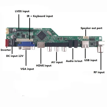 LCD LED TV HDMI AV AUDIO USB VGA 1 CCFL lempos Valdytojas, Valdybos LP171WP4(TL)(N2) /LP171W01(A4) 1 440 X 900 kortele ekranas