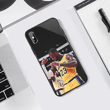 Lebronas JAMESAS Karalius krepšinio sporto padengti funda coque Telefono dėklas Grūdintas stiklas iphone 5C 6 6S 7 8 plus X XS XR 11 PRO MAX