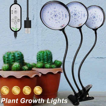 LED Augti Žiburiai USB 45W Pritemdomi Augalų Auga Šviesos 3 Vadovai Laiko Visą Spektrą Fito Augti Vamzdis Lempos Šiltnamio efektą sukeliančių Patalpų Apšvietimas