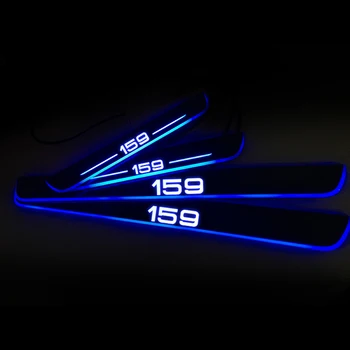 LED Durų Slenksčio Transliuojamas Šviesos ALFA ROMEO 159 (939) 2005-2012 m. Sportwagon Akrilo Durų Slenksčio Nusitrinti Plokštė Automobilių Lipdukas Priedai