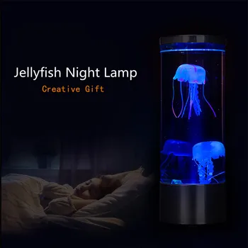Led Medūzos Bako Naktį Lempa Akvariumų Stiliaus 3D LED Daugiaspalvis Apšvietimas, Lempos, Kūrybos Dovana, Miegamojo Lovos Namų Puošybai