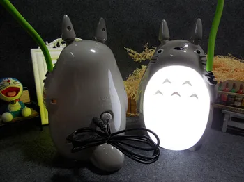 LED Nakties Šviesos USB Įkrovimo Animacinių filmų Lapų Mano Kaimynas Totoro Gyvūnų Naktį Šviesos Naktiniai Darželio Stalo Lempos Vaikams, Vaikų Dovanų