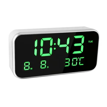 LED Skaitmeninis Laikrodis-Žadintuvas Pažangios Balso Kontrolės Laikrodis Su Atidėjimo Temperatūros Ekranas Elektroniniai Laikrodžiai