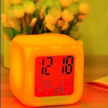 LED Skaitmeninis Laikrodis-Žadintuvas Žvaigždėtą Žėrintis Žadintuvas Vaikams, Kūdikio Kambarys Kalendorius Termometras Naktį, Šviesos, Skaitmeninis Laikrodis-Žadintuvas