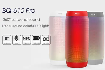 LED spalvinga lauko vandeniui nešiojamos belaidžio ryšio garso kolonėlės, šviesos 