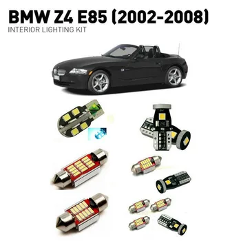 Led vidaus apšvietimas BMW z4 E85 2002-2008 m. 9pc Led Žibintai, Automobilių apšvietimo komplektas, automobilių lemputės Canbus Klaidų