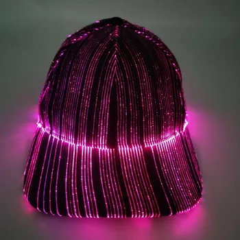 LED Šviesos Bžūp Optinio Pluošto Dangtelis Spalvingos Spalvos besikeičiančios Šviesos Beisbolo kepuraitę Hip-Hop Bžūp Lašas Laivybos