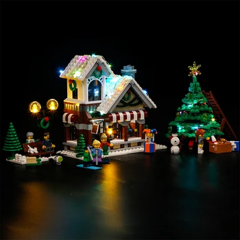 Led Šviesos Rinkinys, Suderinamas su Lego 10249 Kūrėjas Ekspertų Žiemos Parduotuvė 35019 Statybiniai Blokai, Plytos Žaislai (tik šviesos+Baterijos langelį)