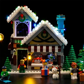 Led Šviesos Rinkinys, Suderinamas su Lego 10249 Kūrėjas Ekspertų Žiemos Parduotuvė 35019 Statybiniai Blokai, Plytos Žaislai (tik šviesos+Baterijos langelį)