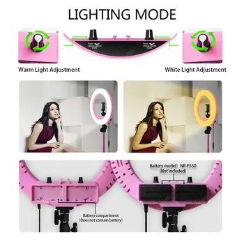 LED Žiedo Lempos Selfie Šviesos su Trikoju Telefono Turėtojas Fotografijos Apšvietimas Makiažas Vlog Tiktok 