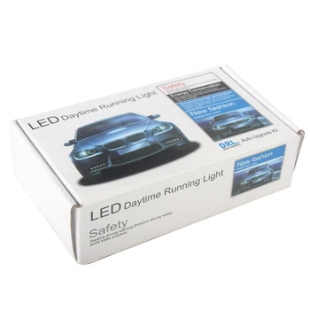 LEEPEE Universaliųjų Automobilių Žibintai LED Dienos Veikia Šviesos DRL Auto Reikmenys, Automobilių Stilius 5 Led Super Bright Dienos Šviesą 2VNT