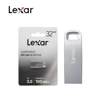 Lexar Jumpdrive M35 USB 3.0 32GB 64GB Memory Stick Didelės Spartos Perdavimo Max 100MB/s Sidabro spalvos Metalo U Disko Raktas Pendrive PC