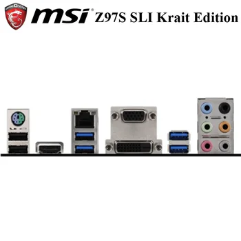 LGA 1150 MSI Z97S SLI Krait Edition pagrindinė Plokštė Intel Z97 LGA 1150 32GB DDR3 PCI-E 3.0 M. 2 Originalus Stalinis MSI Z97 Mainboard