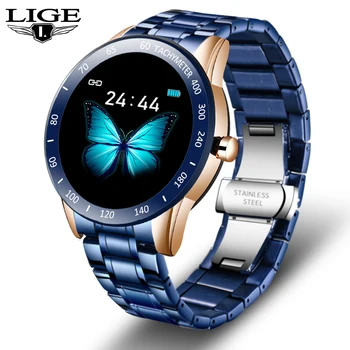 LIGE 2020 Naujas Smart Watch Vyrų Širdies ritmas, Kraujo Spaudimo Monitorius Daugiafunkcį Sporto Režimas Fitness Tracker Vandeniui Smartwatch