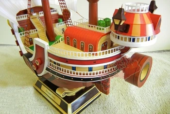 LITŲ, SAULĖTAS Vyksta Linksmų Piratų Laivas, Vienas Gabalas Žaislas Veiksmų Skaičius, 3D Popieriaus Modelio Surinkimo Luffy Zoro
