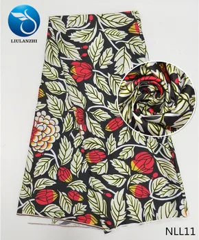 LIULANZHI satino spausdinama medžiaga Afrikos šilko satino audinio olandų dizaino 2019 naujas atvykimo suknelė 5yards NLL01-19