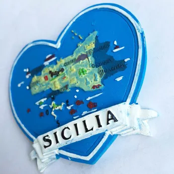 Ličiai Gyvenimo Italija, Sicilija Šaldytuvas Magnetinis Lipdukas Garsaus Kraštovaizdžio Šaldytuvas Magnetas Šiuolaikinių Namų Virtuvė Apdaila