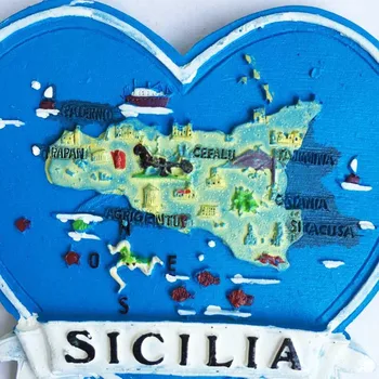 Ličiai Gyvenimo Italija, Sicilija Šaldytuvas Magnetinis Lipdukas Garsaus Kraštovaizdžio Šaldytuvas Magnetas Šiuolaikinių Namų Virtuvė Apdaila